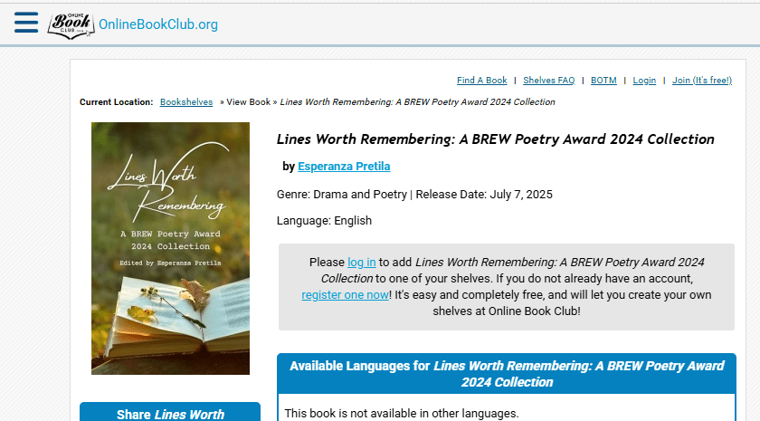 Lines Worth Remembering at OnlineBookClub