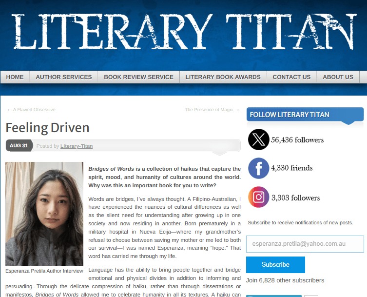 Interview with Literary Titan
