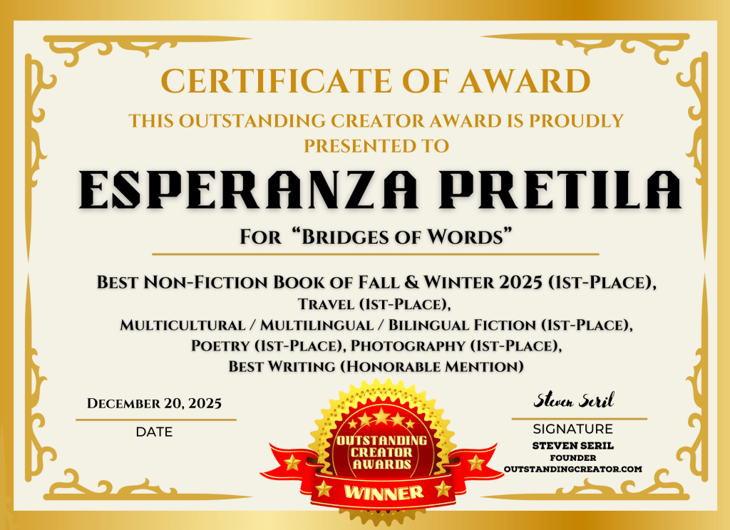 "Bridges of Words" Receives Mulyiple Outstanding Creator Award Titles