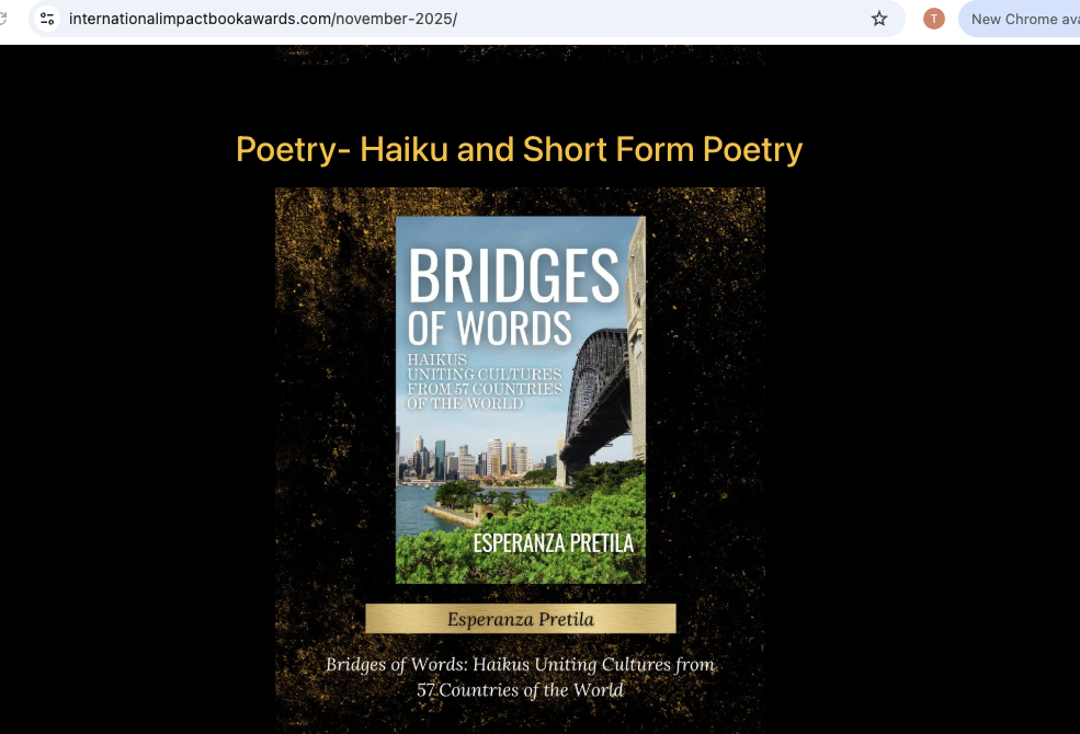 "Bridges of Words" is an International Impact Book Awards Winner
